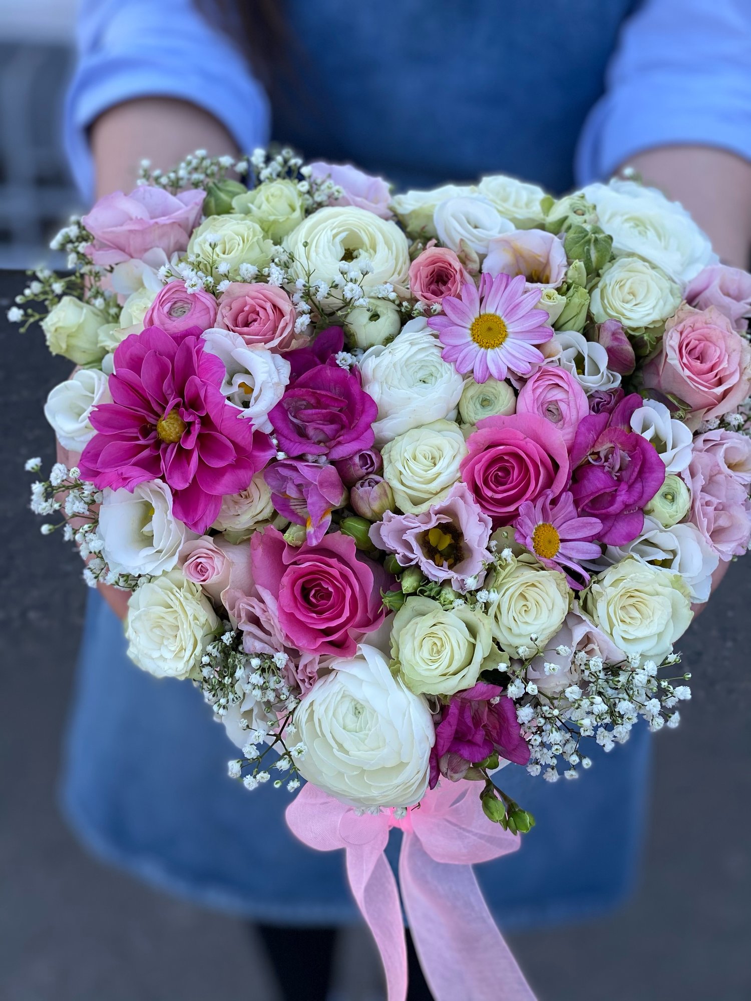 Pink szív flowerbox